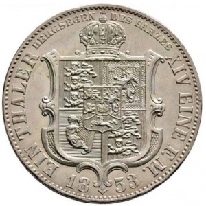 Реверс монеты Королевство Ганновер, 1 талер, 1852-1856