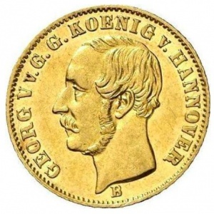 Аверс монеты Королевство Ганновер, 2½ талера, 1853-1855