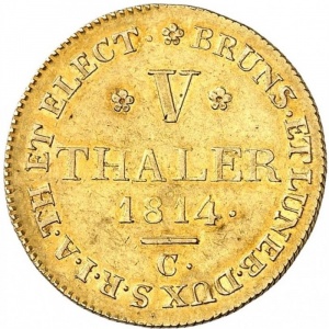 Реверс монеты Королевство Ганновер, 5 талеров, 1814-1815
