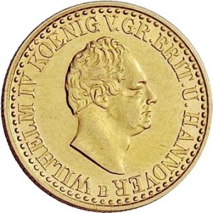 Аверс монеты Королевство Ганновер, 5 талеров, 1835
