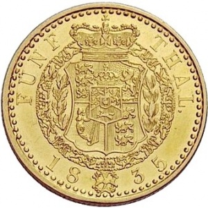 Реверс монеты Королевство Ганновер, 5 талеров, 1835