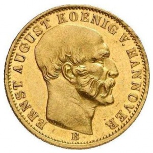 Аверс монеты Королевство Ганновер, 5 талеров, 1849-1851