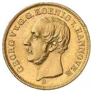 Аверс монеты Королевство Ганновер, 5 талеров, 1853-1856