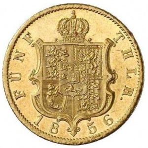 Реверс монеты Королевство Ганновер, 5 талеров, 1853-1856