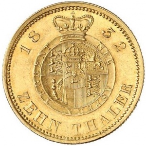 Реверс монеты Королевство Ганновер, 10 талеров, 1832