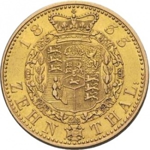Реверс монеты Королевство Ганновер, 10 талеров, 1833