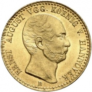 Аверс монеты Королевство Ганновер, 10 талеров, 1837-1838