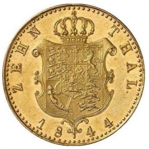 Реверс монеты Королевство Ганновер, 10 талеров, 1844-1848