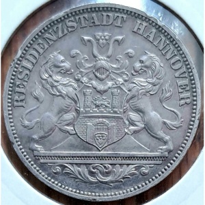Реверс монеты Королевство Ганновер, 1 союзный талер, 1872, Фестиваль стрелков