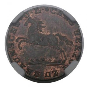 Аверс монеты Герцогство Брауншвейг, 1 пфенниг, 1824