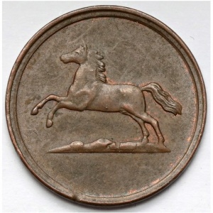 Аверс монеты Герцогство Брауншвейг, 1 пфенниг, 1851-1856