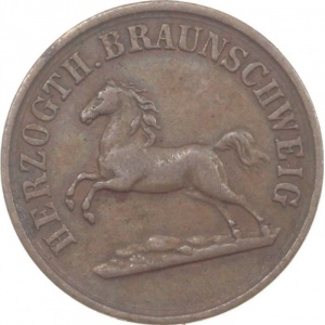 Аверс монеты Герцогство Брауншвейг, 1 пфенниг, 1859-1860
