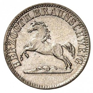 Аверс монеты Герцогство Брауншвейг, ½ гроша, 1858-1860