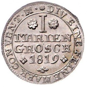 Реверс монеты Герцогство Брауншвейг, 1 мариенгрош, 1819