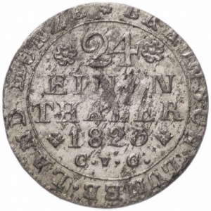 Реверс монеты Герцогство Брауншвейг, 1/24 талера, 1823