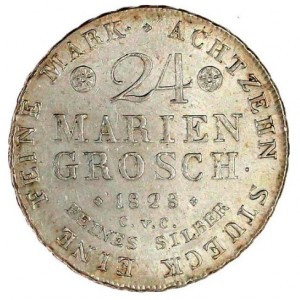 Реверс монеты Герцогство Брауншвейг, 24 мариенгроша, 1824-1829
