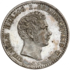 Аверс монеты Герцогство Брауншвейг, 1 талер, 1837-1838