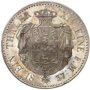 Реверс монеты Герцогство Брауншвейг, 1 талер, 1837-1838