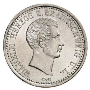 Аверс монеты Герцогство Брауншвейг, 1 талер, 1839-1850