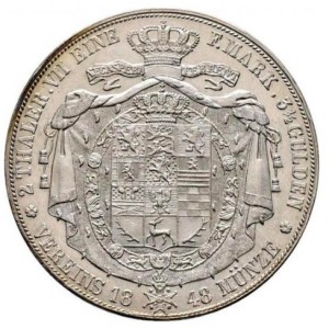 Реверс монеты Герцогство Брауншвейг, 2 талера, 1842-1850