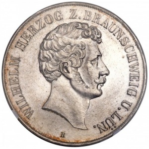 Аверс монеты Герцогство Брауншвейг, 2 талера, 1850-1855