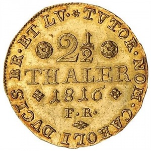 Реверс монеты Герцогство Брауншвейг, 2½ талера, 1816-1819