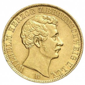 Аверс монеты Герцогство Брауншвейг, 1 крона, 1858-1859