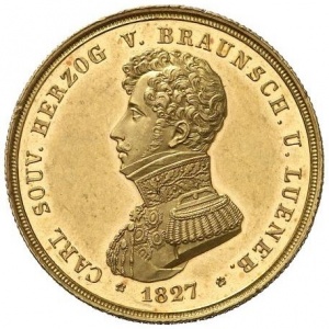 Аверс монеты Герцогство Брауншвейг, 10 талеров, 1827-1829