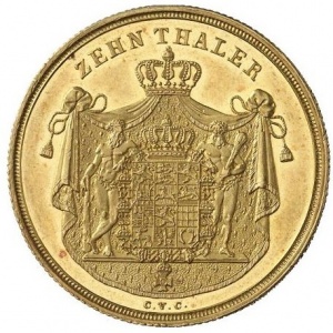 Реверс монеты Герцогство Брауншвейг, 10 талеров, 1827-1829