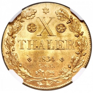 Реверс монеты Герцогство Брауншвейг, 10 талеров, 1831-1834