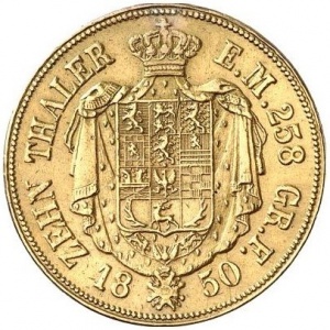 Реверс монеты Герцогство Брауншвейг, 10 талеров, 1850