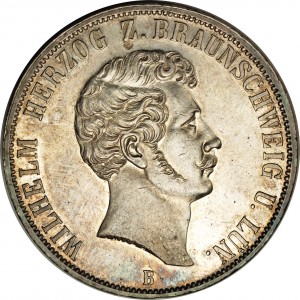 Аверс монеты Герцогство Брауншвейг, 2 талера, 1856, 25 лет правлению