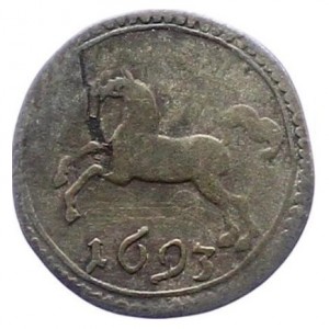 Аверс монеты Герцогство Брауншвейг, 1/96 талера, 1693