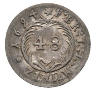 Реверс монеты Герцогство Брауншвейг, 1/48 талера, 1687-1704