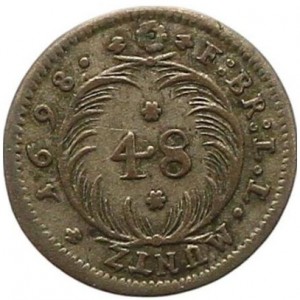 Реверс монеты Герцогство Брауншвейг, 1/48 талера, 1698
