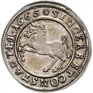 Реверс монеты Герцогство Брауншвейг, 1/24 талера, 1661-1665