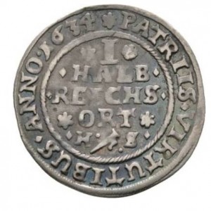 Аверс монеты Герцогство Брауншвейг, ½ рейхсорта, 1634-1636