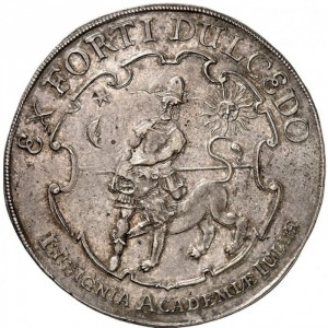 Аверс монеты Герцогство Брауншвейг, 1 талер, 1676, 100 лет университету Хельмштедта