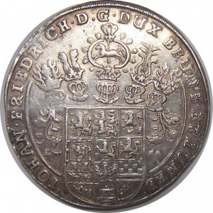 Аверс монеты Герцогство Брауншвейг, 1 талер, 1665-1673