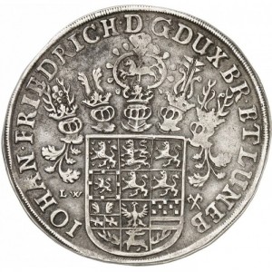 Аверс монеты Герцогство Брауншвейг, 1 талер, 1666-1669
