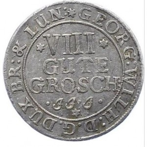 Реверс монеты Герцогство Брауншвейг, 8 грошей, 1694-1698