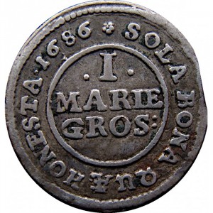 Реверс монеты Герцогство Брауншвейг, 1 мариенгрош, 1682-1688