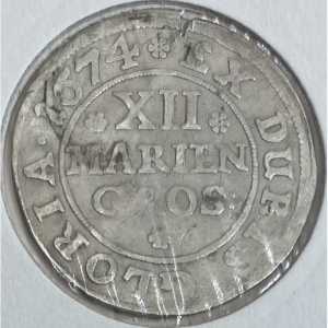Реверс монеты Герцогство Брауншвейг, 12 мариенгрошей, 1668-1674