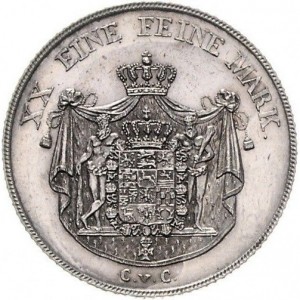 Реверс монеты Герцогство Брауншвейг, ½ талера, 1829, 1/2 талера 1829