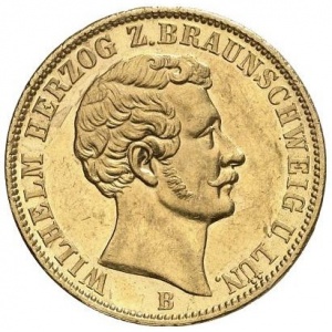 Аверс монеты Герцогство Брауншвейг, 1 крона, 1857, 1 Крона 1857