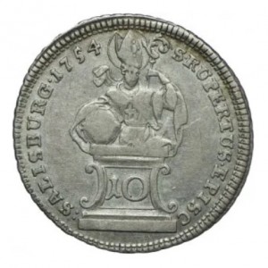Реверс монеты Архиепископство Зальцбургское, 10 крейцеров, 1754-1761