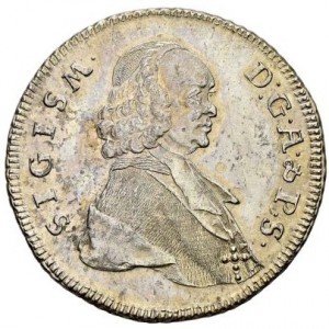 Аверс монеты Архиепископство Зальцбургское, 20 крейцеров, 1757-1764