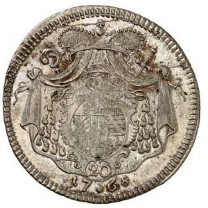 Реверс монеты Архиепископство Зальцбургское, 20 крейцеров, 1765-1771