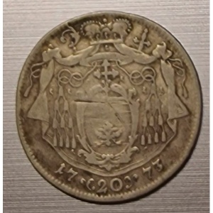 Реверс монеты Архиепископство Зальцбургское, 20 крейцеров, 1773