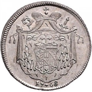 Реверс монеты Архиепископство Зальцбургское, ½ талера, 1766-1768